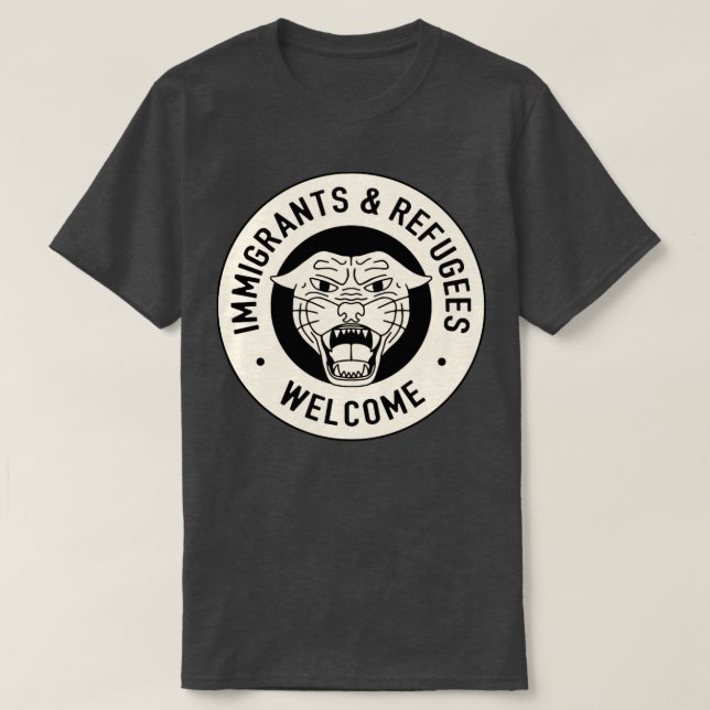 Camiseta Imigrantes e Refugiados Bem-vindos (Frente do Design)