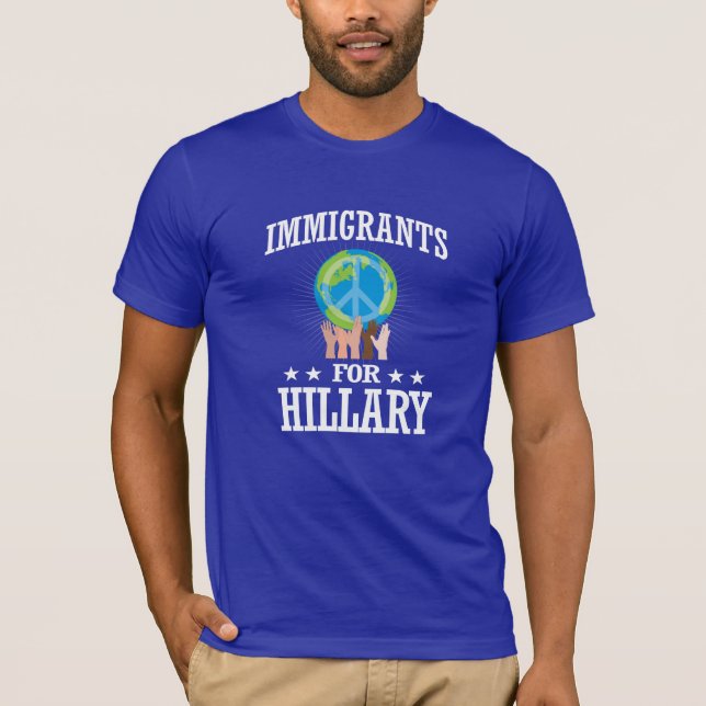 CAMISETA IMIGRANTES PARA HILLARY (Frente)