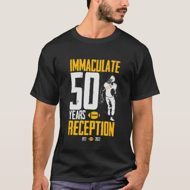 Camiseta Immaculate 50 Years Reception Pittsburgh Him Her M (Frente)