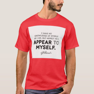 Camiseta Immanuel Kant cita que não tenho conhecimento de m