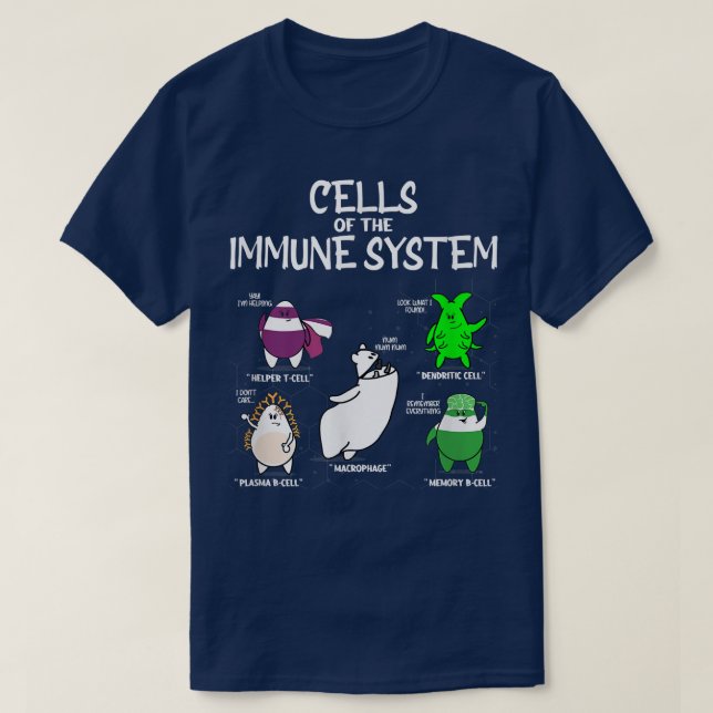 Camiseta Immune System Cells Biology Cell Science Humor Imm (Frente do Design)