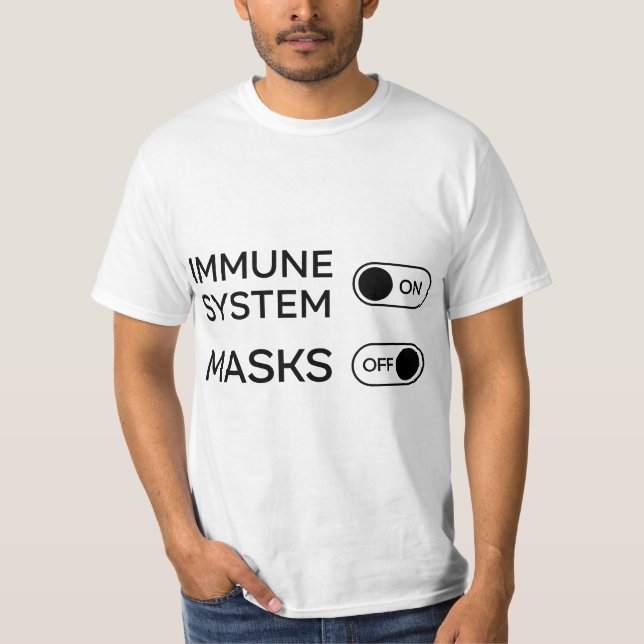 Camiseta Immune System On Masks Off  (Frente)