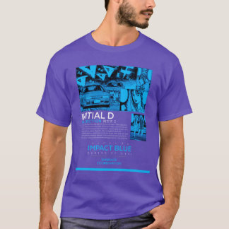 Camiseta Impacte Rua Azul veste roupa intercalação inicial