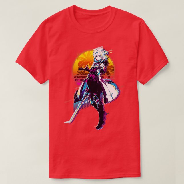 Camiseta Impacto de Albedo Genshin (Frente do Design)