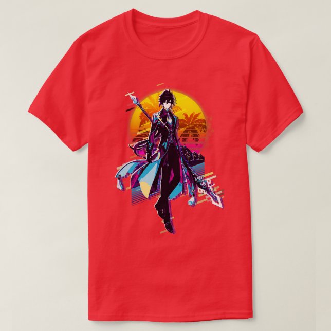 Camiseta Impacto de Zhongli Genshin (Frente do Design)