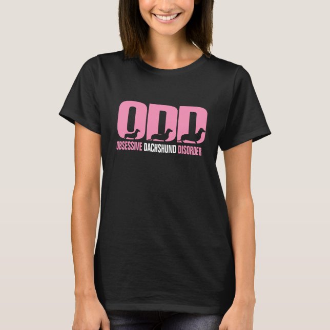 Camiseta IMPAR - desordem obsessiva do Dachshund (Frente)