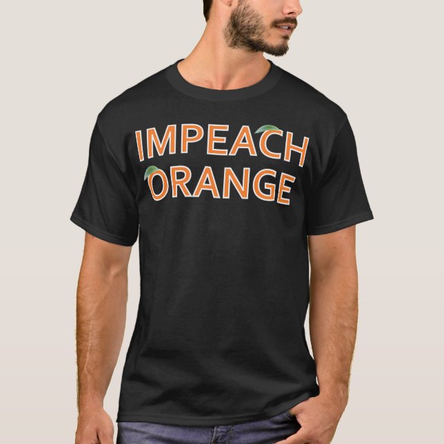 Camiseta Impeach Orange Anti Donald Trump Ativista (Frente)