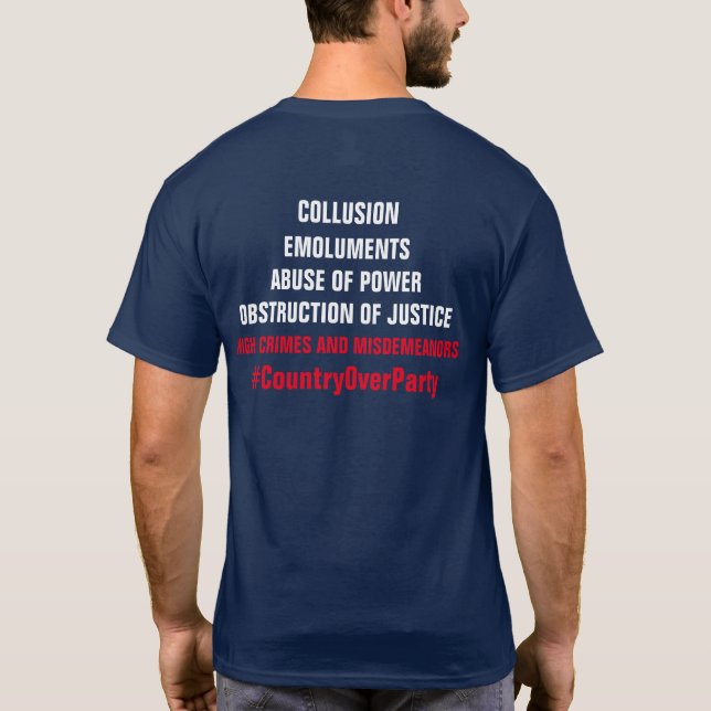 Camiseta Impeachância de Obstrução de Emolumentos (Verso)