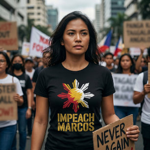 Camiseta Impeachment de Marcos Protesto Filipino Corrupção
