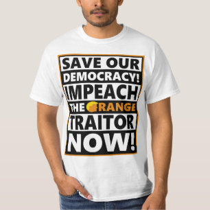 Camiseta Impeque o Trump Traidor Laranja