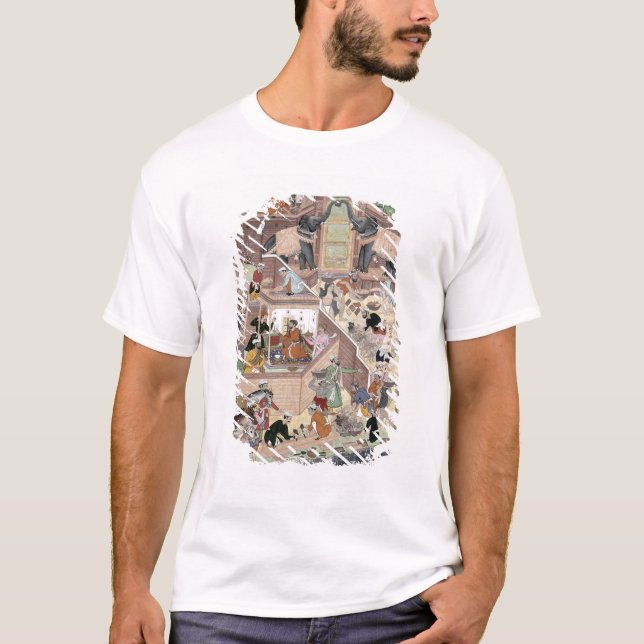 Camiseta Imperador Akbar (r.1556-1605) que inspeciona o (Frente)