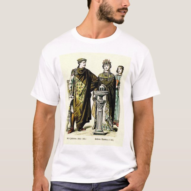 Camiseta Imperador justiniano & imperatriz Theodora (Frente)
