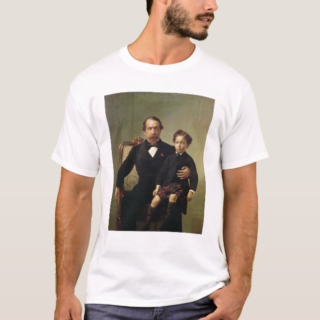Camiseta Imperador Louis-Napoleon Bonaparte e seu filho (Frente)