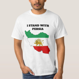 Camiseta Imperial do Mapa do Leão e Sol do Irã