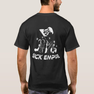 Camiseta Império doente - T 3 da bandeira do destino (pret