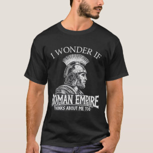 Camiseta Império Romano Pensa Sobre História Engraçada Meme