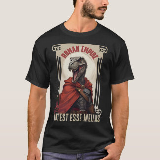 Camiseta Império Romano réptil t-rex tyrannosaurus dinossau