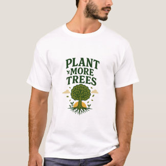 Camiseta Implantar Mais Árvores - Mensagem Ecológica