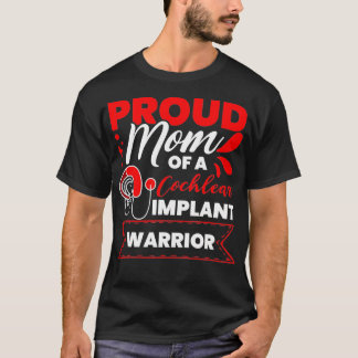 Camiseta Implante Coclear Suporte Orgulhoso Mãe Ouvindo Per