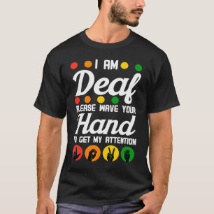 Camiseta Implante de ajuda auditiva surdo ASL acendeu seu H