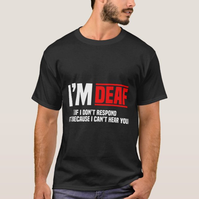 Camiseta Implante de Audição de Sensibilização Não Consigo  (Frente)