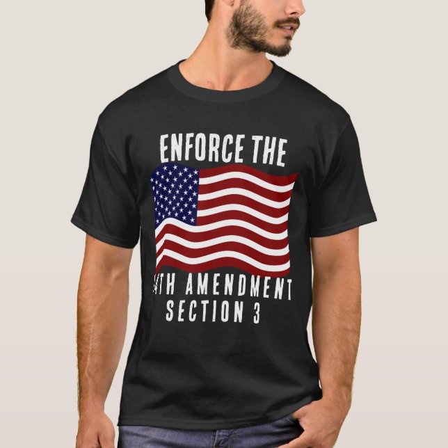 Camiseta Impor a emenda 14 dos EUA política (Frente)