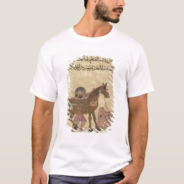 Camiseta Importando-se com o cavalo, ilustração (Frente)