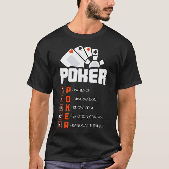 Camiseta Important Traits Of Successful Poker Players (Frente)