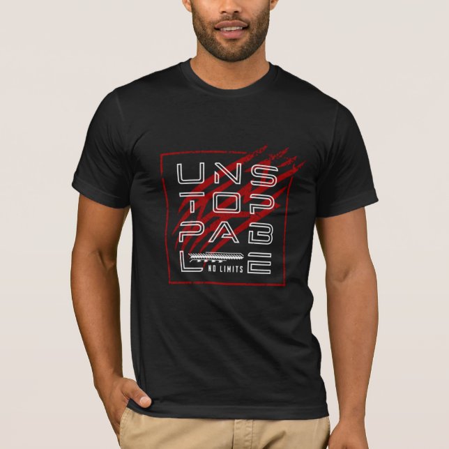 Camiseta Impossível de parar - Design de declaração de ener (Frente)
