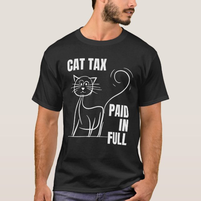 Camiseta IMPOSTO CAT PAGO NO CHEIO Humor (Frente)