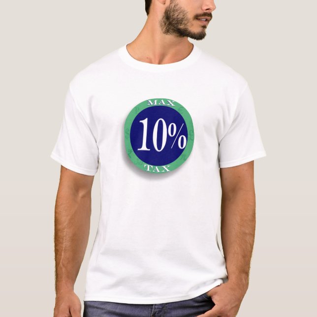 Camiseta Imposto máximo, VAT, segurança nacional 10% (Frente)