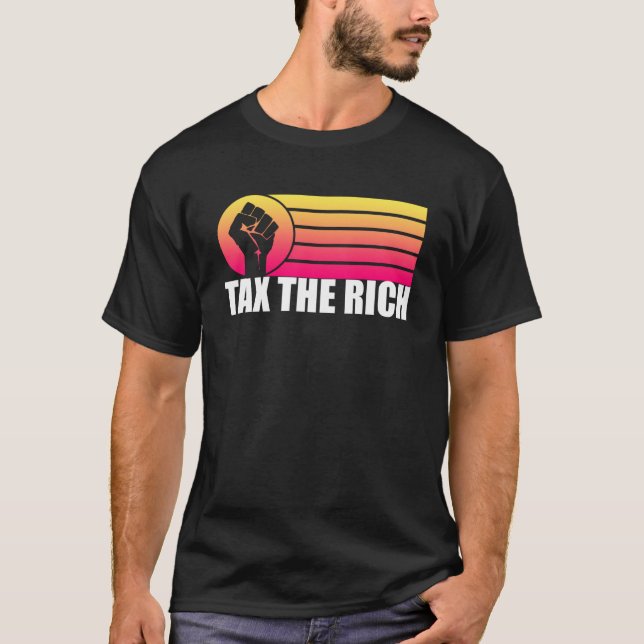 Camiseta Imposto Sobre O Rich Retro Sunset (Frente)