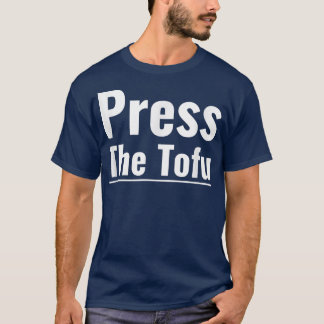 Camiseta Imprensa Tofu Vegan Vegetarian Cozinhar Tofu Impre