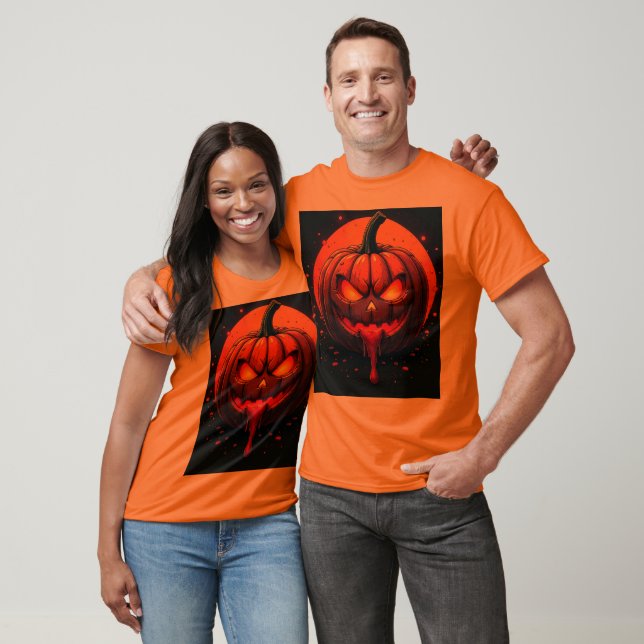 camiseta impressa abóbora heloween (Unissex)