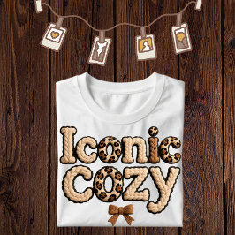 Camiseta impressa com fio de falso tecido icônico 
