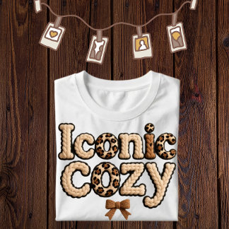 Camiseta impressa com fio de falso tecido icônico 
