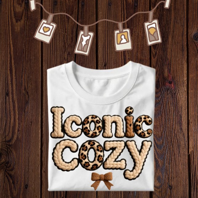 Camiseta impressa com fio de falso tecido icônico  (Mockup image for display purposes only.The actual printed product will include the design shown.)