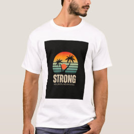 camiseta impressa com pôr do sol colorido vintage