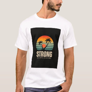 camiseta impressa com pôr do sol colorido vintage