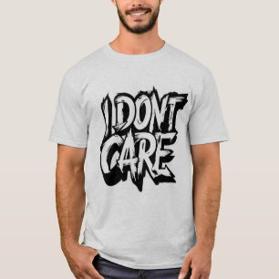 Camiseta impressa 'Eu não me importo'