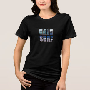 Camiseta impressa Nalu-Surf Hawaiian Wave