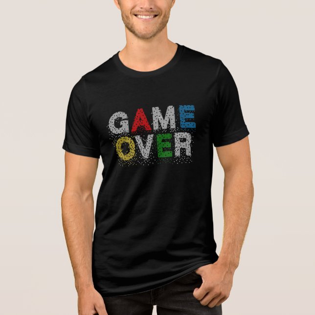 Camiseta Impressa para Unisex Game Over Tee (Frente)