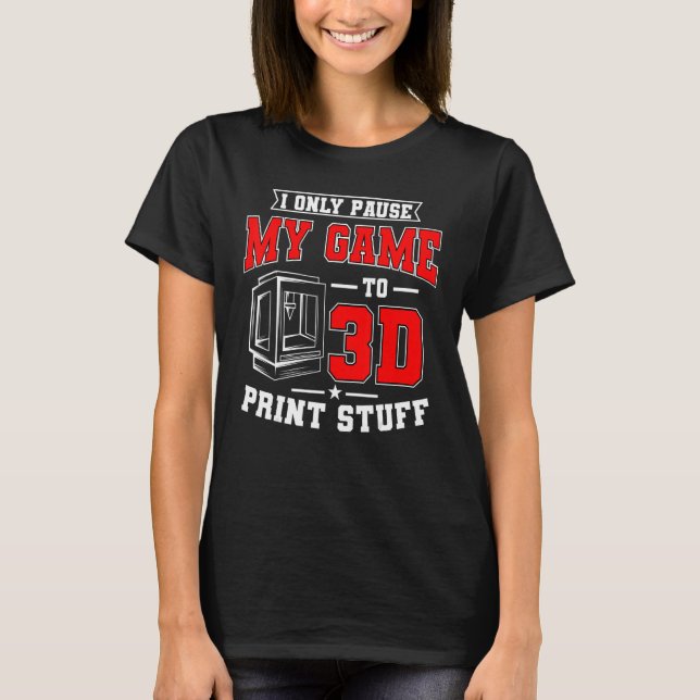 Camiseta Impressão 3d Impressão Digital 3d Máquina Impressã (Frente)