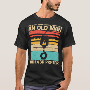 Camiseta Impressão 3D legal Para Impressão Vovô 3D