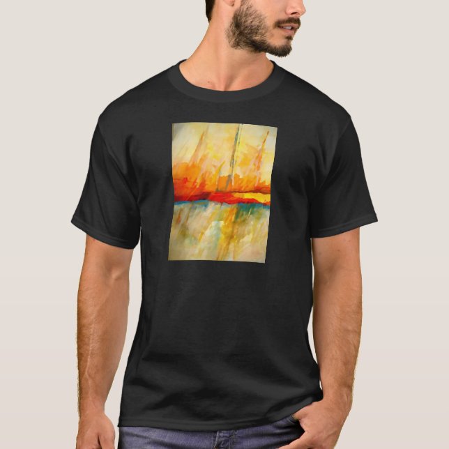 Camiseta Impressão Abstrato moderna (Frente)
