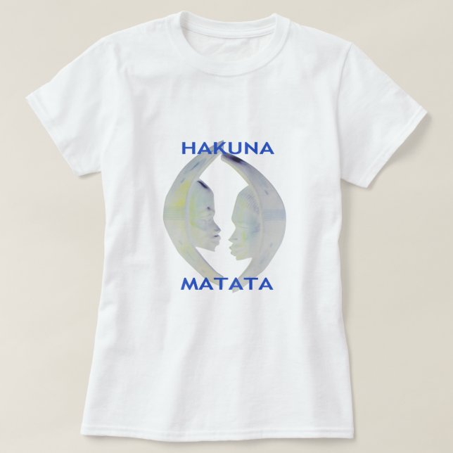 Camiseta Impressão africano Hakuna Matata Design (Frente do Design)