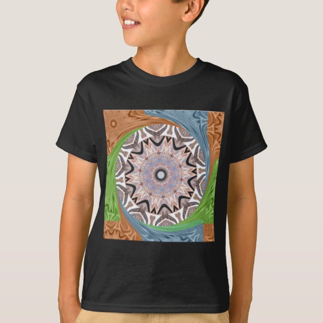 Camiseta Impressão Africano Whirl Art (Frente)