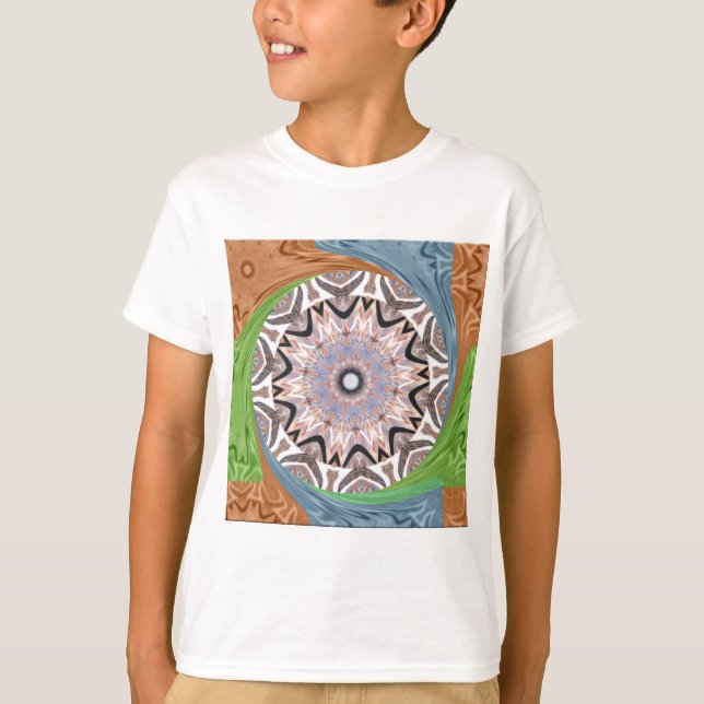 Camiseta Impressão Africano Whirl Art (Frente)