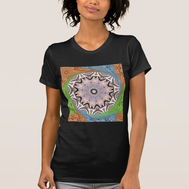Camiseta Impressão Africano Whirl Art (Frente)