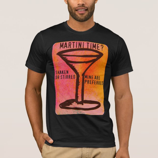 CAMISETA … IMPRESSÃO AGITADO OU AGITADO DE MARTINI (Frente)